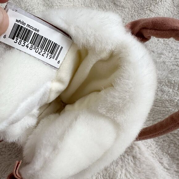 Folkmanis White Mouse Rat Hand Puppet Plush Folktails Storytelling Long Tail 8” - Picture 4 of 5